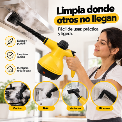 Limpiador a Vapor Clean Pro — Elimina la Suciedad Difícil con Vapor Caliente